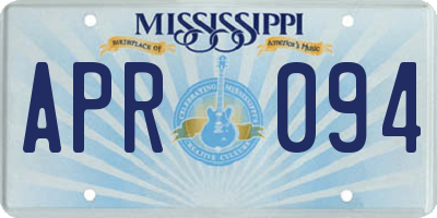 MS license plate APR094