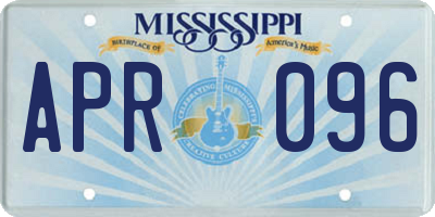 MS license plate APR096