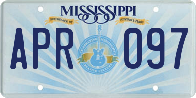 MS license plate APR097