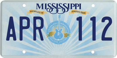 MS license plate APR112