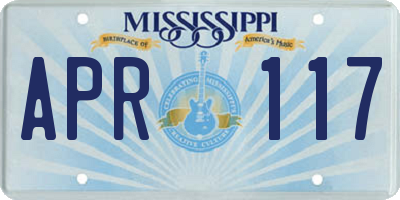 MS license plate APR117
