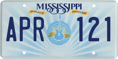 MS license plate APR121