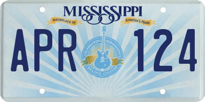 MS license plate APR124