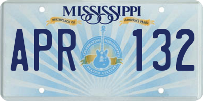 MS license plate APR132