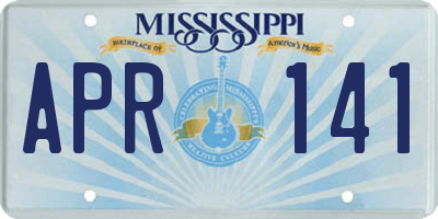MS license plate APR141