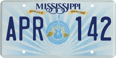 MS license plate APR142