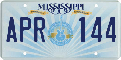 MS license plate APR144