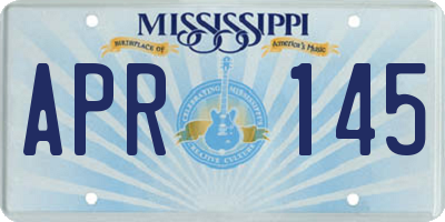 MS license plate APR145