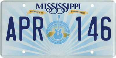 MS license plate APR146