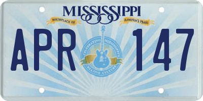 MS license plate APR147