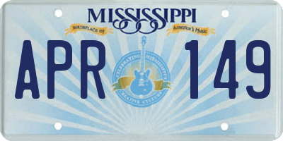 MS license plate APR149