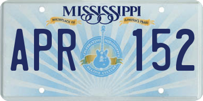 MS license plate APR152