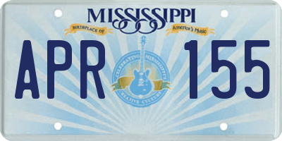 MS license plate APR155