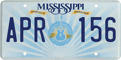 MS license plate APR156