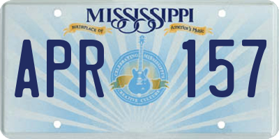 MS license plate APR157