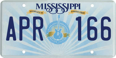 MS license plate APR166