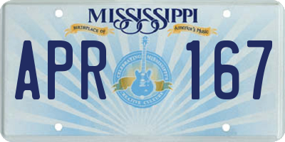 MS license plate APR167
