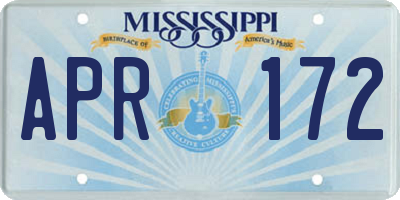 MS license plate APR172