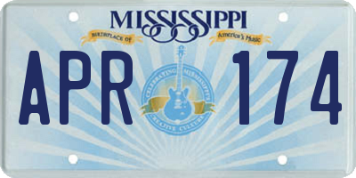 MS license plate APR174