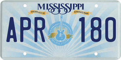 MS license plate APR180