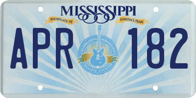 MS license plate APR182