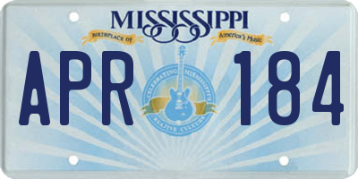 MS license plate APR184
