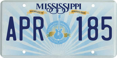 MS license plate APR185