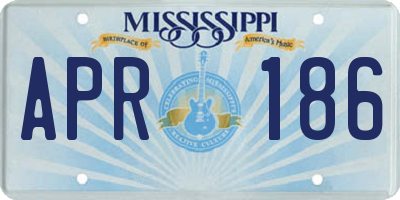 MS license plate APR186