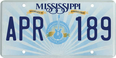 MS license plate APR189