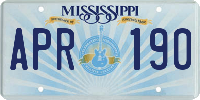MS license plate APR190