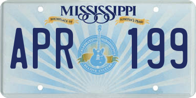 MS license plate APR199