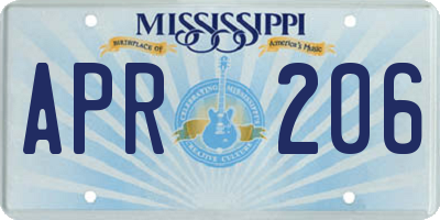 MS license plate APR206