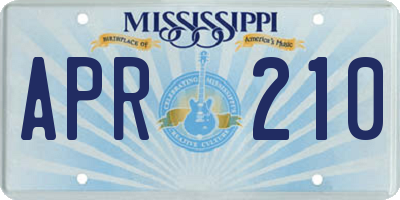 MS license plate APR210