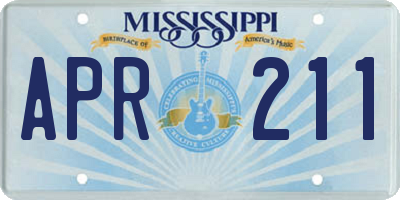 MS license plate APR211