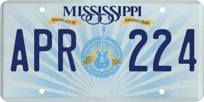 MS license plate APR224