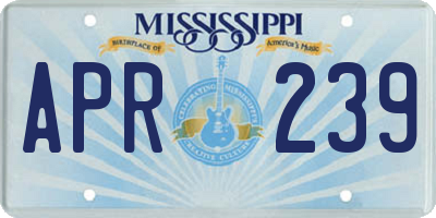 MS license plate APR239