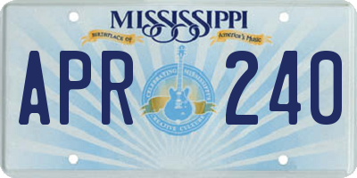 MS license plate APR240