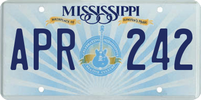 MS license plate APR242