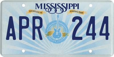 MS license plate APR244