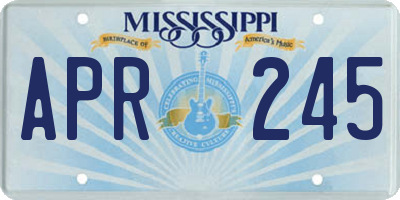 MS license plate APR245