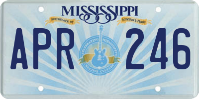MS license plate APR246