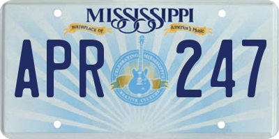 MS license plate APR247