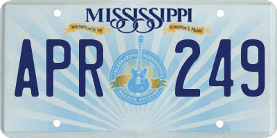MS license plate APR249
