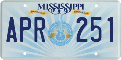 MS license plate APR251