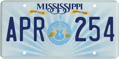 MS license plate APR254