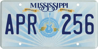MS license plate APR256