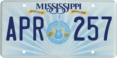 MS license plate APR257