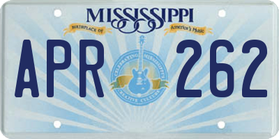 MS license plate APR262