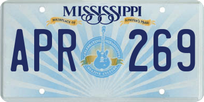 MS license plate APR269
