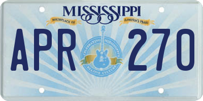 MS license plate APR270